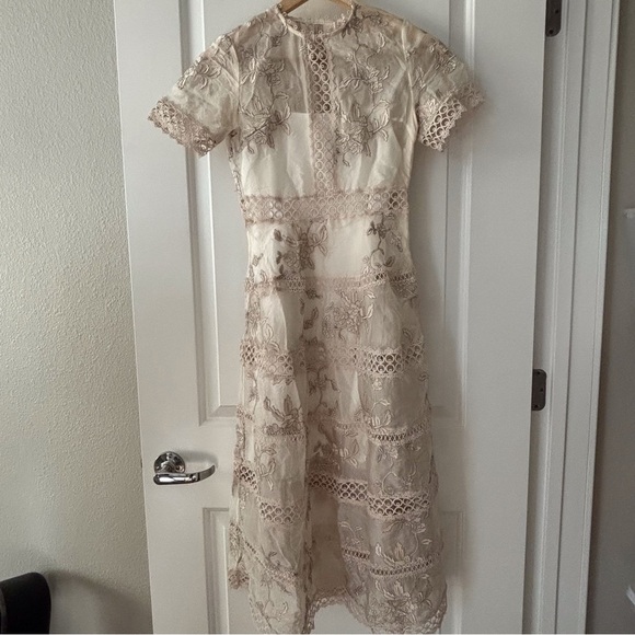 NWOT zimmermann romance  Lace Dress in Cream and Tan - Picture 3 of 10